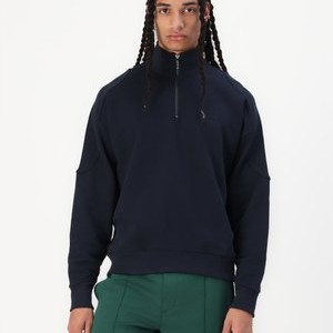 EMBLEM HALF-ZIP - Sweatshirt - navy EMBLEM HALF-ZIP - Sweatshirt - navy