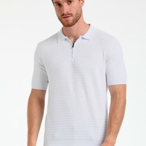 WITH ZIPPER - Polo shirt - ecru WITH ZIPPER - Polo shirt - ecru