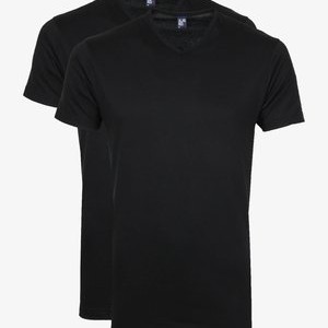 V-NECK VERMONT 2PACK - Basic T-shirt - black V-NECK VERMONT 2PACK - Basic T-shirt - black