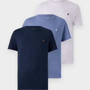 3 PACK - Basic T-shirt - white/dark blue/blue 3 PACK - Basic T-shirt - white/dark blue/blue