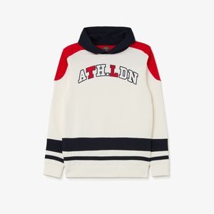 ATHLDN EMBROIDERY - Hoodie - white blue red ATHLDN EMBROIDERY - Hoodie - white blue red