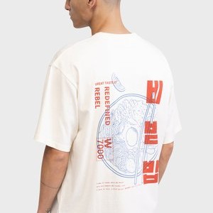 ABRAHAM BOXY FIT - Print T-shirt - Pristine ABRAHAM BOXY FIT - Print T-shirt - Pristine