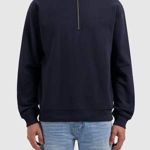 LOOSE FIT HALF ZIP - Sweatshirt - navy LOOSE FIT HALF ZIP - Sweatshirt - navy