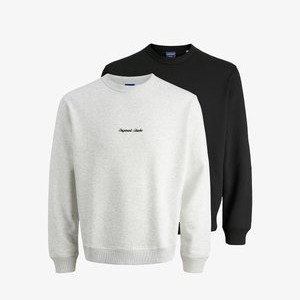 2ER PACK - Sweatshirt - schwarz hellgrau 2ER PACK - Sweatshirt - schwarz hellgrau