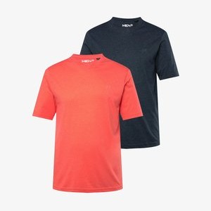 2ER-PACK HALBARM V-AUSSCHNITT - Basic T-shirt - coral 2ER-PACK HALBARM V-AUSSCHNITT - Basic T-shirt - coral