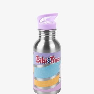 BIBI TINA - BFF PFERDE MIT STROHHALM 500 ML - Drink bottle - silber BIBI TINA - BFF PFERDE MIT STROHHALM 500 ML - Drink bottle - silber