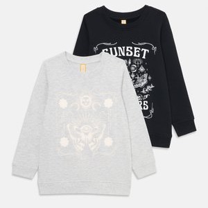 2 PACK - Sweatshirt - black/light grey