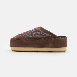 MULE EMBROIDERED UNISEX - Slippers - brown/blue MULE EMBROIDERED UNISEX - Slippers - brown/blue