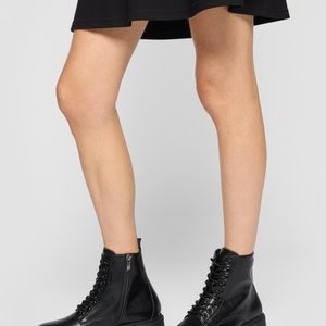 Platform ankle boots - black