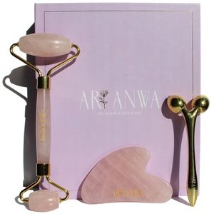 THE GLOW KIT ROSE – FACE YOGA SET: GUA SHA, ROSENQUARZ ROLLER & 3D MASSAGER - Gua sha & rollers - rosa THE GLOW KIT ROSE – FACE YOGA SET: GUA SHA, ROSENQUARZ ROLLER & 3D MASSAGER - Gua sha & rollers - rosa