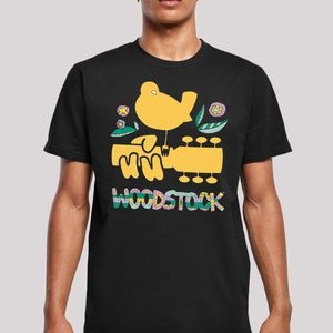 WOODSTOCK ARTWORK - Basic T-shirt - black WOODSTOCK ARTWORK - Basic T-shirt - black