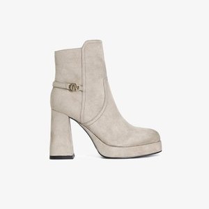 High heeled ankle boots - mud High heeled ankle boots - mud