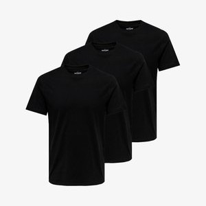 3 PACK - Basic T-shirt - schwarz 3 PACK - Basic T-shirt - schwarz