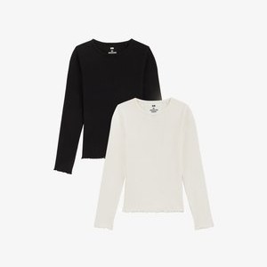 2 PACK - Long sleeved top - black 2 PACK - Long sleeved top - black