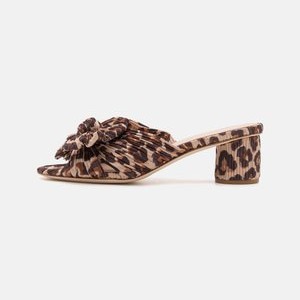 EMILIA PLEATED KNOT MULE - Heeled mules - gold-coloured