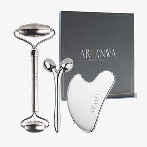 FACE YOGA KIT SILVER - SET AUS EDELSTAHL - Skincare tool - silber FACE YOGA KIT SILVER - SET AUS EDELSTAHL - Skincare tool - silber