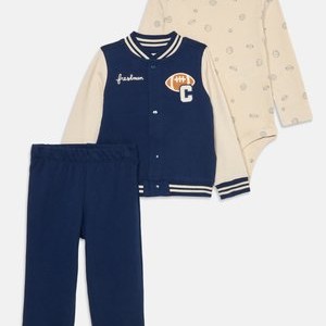 CARDIGAN SET - Long sleeved top - dark blue/off-white CARDIGAN SET - Long sleeved top - dark blue/off-white