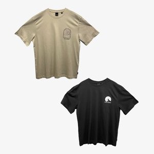 2ER PACK GESCHNITTEN RUNDHALS KURZARM - Print T-shirt - grau schwarz