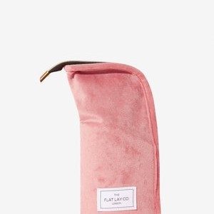 STANDING MAKEUP BRUSH CASE - Wash bag - pink velvet STANDING MAKEUP BRUSH CASE - Wash bag - pink velvet