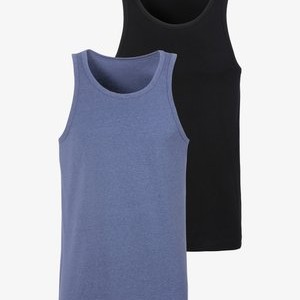 2 PACK - Top - blau meliert schwarz 2 PACK - Top - blau meliert schwarz