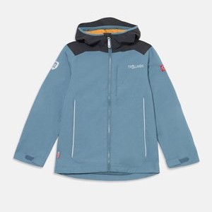 BERGEN - Outdoor jacket - steel blue/black/mango BERGEN - Outdoor jacket - steel blue/black/mango
