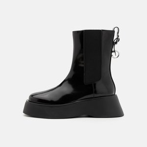 Platform ankle boots - black abraded Platform ankle boots - black abraded