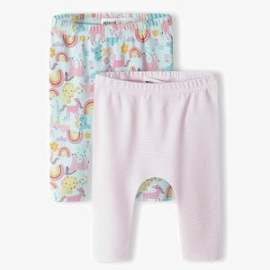 2 PACK - Leggings - Trousers - teal light pink 2 PACK - Leggings - Trousers - teal light pink