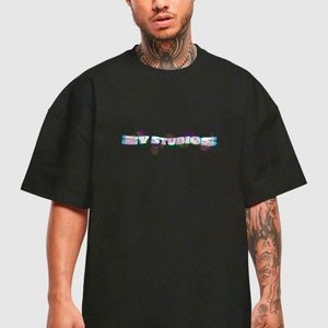 WAVY ULTRA HEAVY TEE - Print T-shirt - black WAVY ULTRA HEAVY TEE - Print T-shirt - black