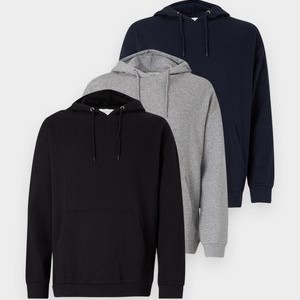 3 PACK - Sweatshirt - dark blue/black/mottled grey 3 PACK - Sweatshirt - dark blue/black/mottled grey