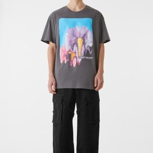 BLURRED FLOWERS - Print T-shirt - darkgrey BLURRED FLOWERS - Print T-shirt - darkgrey