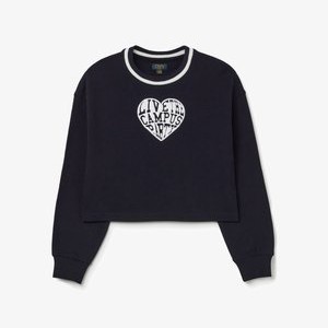 WITH HEART AND LIVE THE CAMPUS PART LETTERING - Sweatshirt - dark blue WITH HEART AND LIVE THE CAMPUS PART LETTERING - Sweatshirt - dark blue