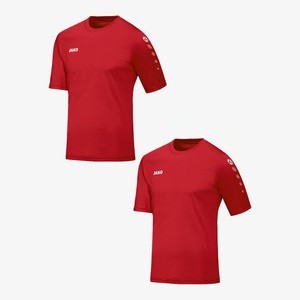 2 PACK KURZARM RUNDHALS  - Print T-shirt - rot