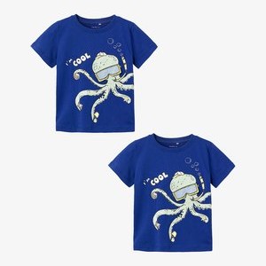 2 PACK - Print T-shirt - blau 2 PACK - Print T-shirt - blau