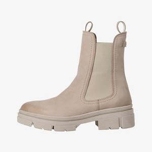 Platform ankle boots - taupe nubuc