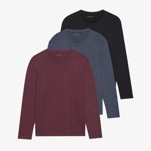 3 PACK - Long sleeved top - bordeaux/black/dark blue 3 PACK - Long sleeved top - bordeaux/black/dark blue
