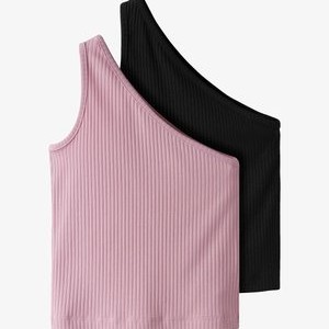 2ER-PACK ONE-SHOULDER - Top - black