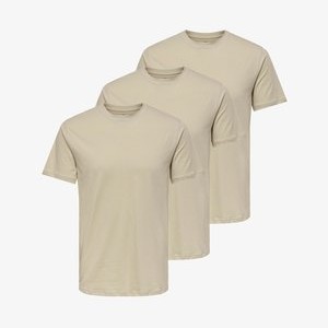 3 PACK - Basic T-shirt - pelican 3 PACK - Basic T-shirt - pelican