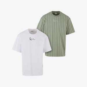 2 PACK - Print T-shirt - white green 2 PACK - Print T-shirt - white green