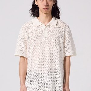 CROCHET UNISEX - Polo shirt - bone CROCHET UNISEX - Polo shirt - bone