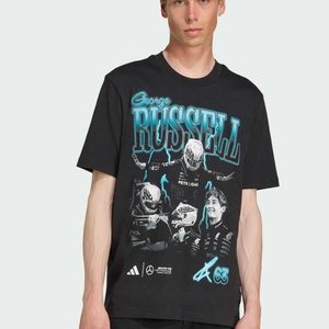 ADIDAS PERFORMANCE - AMG PETRONAS FORMULA ONE TEAM GEORGE RUSSELL - Print T-shirt - black ADIDAS PERFORMANCE - AMG PETRONAS FORMULA ONE TEAM GEORGE RUSSELL - Print T-shirt - black