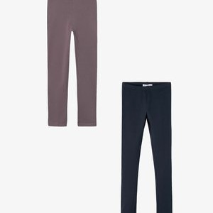 2ER-SET - Leggings - Trousers - blau rosa