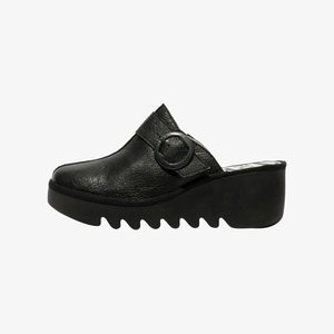 Heeled mules - black