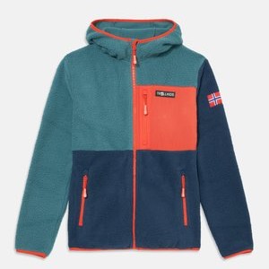 AURLANDSFJORD UNISEX - Fleece jacket - stormy blue/mystic blue/flame orange AURLANDSFJORD UNISEX - Fleece jacket - stormy blue/mystic blue/flame orange