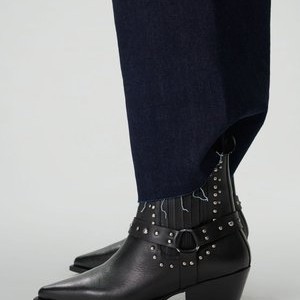 WESTERN MET STUDS - Cowboy/biker ankle boot - black WESTERN MET STUDS - Cowboy/biker ankle boot - black
