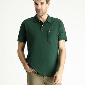 2-BUTTON REGULAR CUT STIFF COLLAR - Polo shirt - dark green 2-BUTTON REGULAR CUT STIFF COLLAR - Polo shirt - dark green