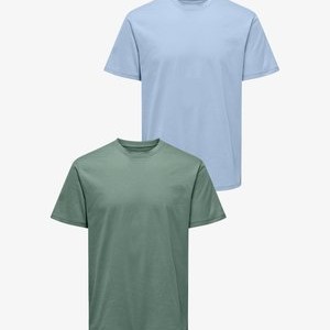 2ER-PACK RUNDHALS KURZARM - Basic T-shirt - hellgrün 2ER-PACK RUNDHALS KURZARM - Basic T-shirt - hellgrün