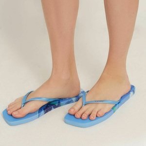 AKILA - Pool shoes - turquoise floral AKILA - Pool shoes - turquoise floral
