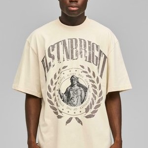 JUSTICE TEE - Print T-shirt - beige JUSTICE TEE - Print T-shirt - beige