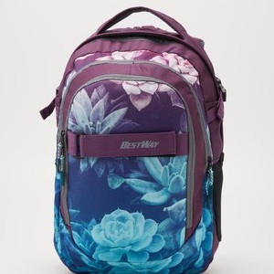 BACKPACK UNISEX - Rucksack - grey green /rose BACKPACK UNISEX - Rucksack - grey green /rose