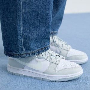 DUNK LOW - Trainers - photon dust/white/blue ice/ghost DUNK LOW - Trainers - photon dust/white/blue ice/ghost